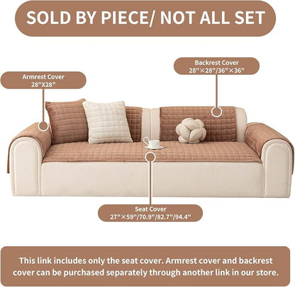 Velvet Couch Covers for Dogs, Dog Sectional Couch Covers, Pet Couchs Cover for 2-3 Seater, Couchs Protector for Dogs, Sectional Sofa Cover for Pet Washable(1PC,Dark Brown,27.6"×70.9")