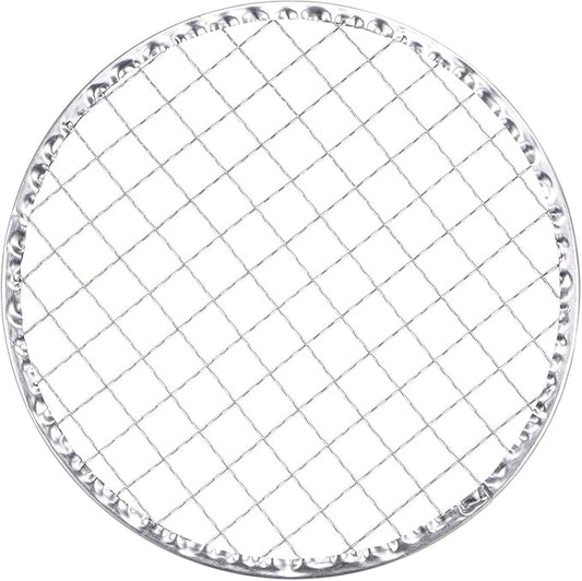 HARFINGTON 5pcs Round BBQ Grill Net 6.5" Dia Galvanized Iron Barbecue Mesh Mat for Baking Smoking Charcoal Grilling Roasting