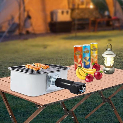 Portable Charcoal Grill, Outdoor BBQ Grill Mini Camping Stoves with Carrying Bag, USB Power Supply Barbecue Grill Small Charcoal Grill for Camping Backyard Cooking, 12.9 * 8.3 * 4.7In 烧烤炉 烧烤架