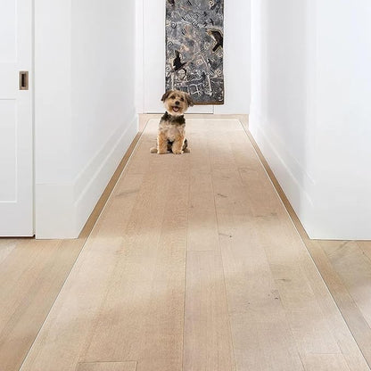 SALLOUS Runner Rug for Hallway, 3x10ft Plastic Floor Mat for Kitchen Entryway, Non-Slip Waterproof Runner Rug for Porch, Laundry, Vinyl Floor Protector Cover for Indoor & Outdoor (Clear)