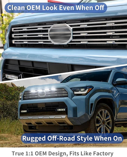 Grille Lights for 2025-2026 Toyota 4Runner Platinum Limited 6th Gen (White) | Off-Road LED Marker Grill Lights, Clip-on Design, Easy Install & Removal, Enhanced Night Visibility Accessories