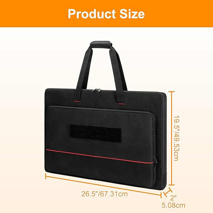 HODRANT Full‑Size Griddle Storage Bag Compatible with Weber Spirit 300 Series & Genesis 300 Series Griddle, Padded Flat Top Cover with Pockets & Handles for Outdoor Camping & Travel, Bag Only