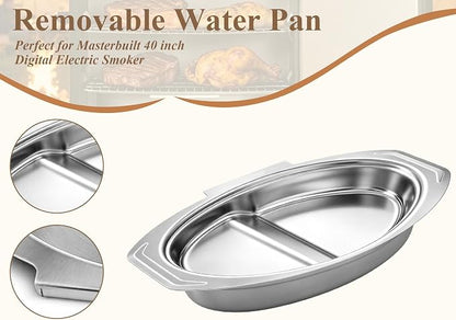 Large Water Bowl for Masterbuilt 40-inch Digital Electric Vertical BBQ Smoker MB20071619, MB20071719, MB20071819, MB20072618, Water Pan Replacement Part for Masterbuilt Original Model 9007180374