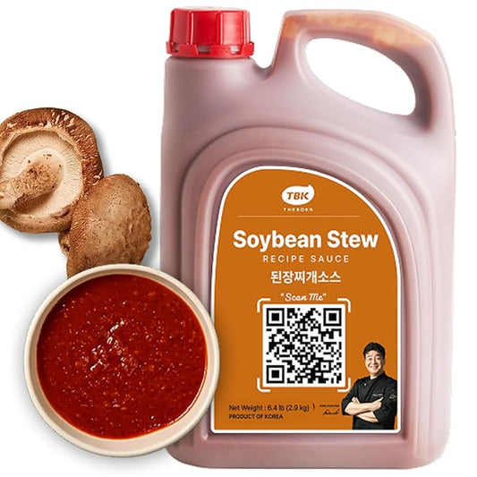 TBK THEBORN Doenjang Jjigae Soup Base, Korean Soybean Stew Sauce 3.2kg | Rich fermented soybean soup base with deep savory flavor for quick doenjang jjigae with tofu, vegetables, meat or seafood