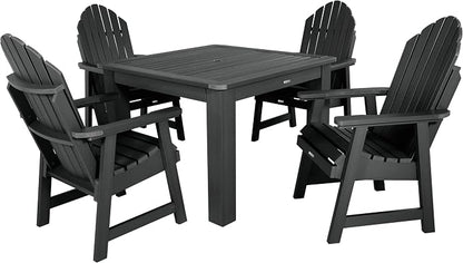 highwood Hamilton 5 Piece Square Dining Set, Black