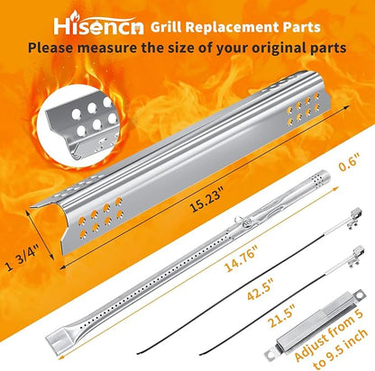 Grill Replacement Parts Kit for Char-Broil Tru-Infrared Grills | Fits Char-Broil 463242716, 463242715, 463242516 and 466242815; includes burner, heat plate and adjustable carryover tube.