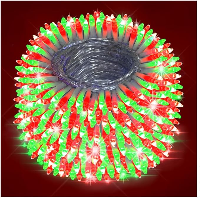 WUXYIYANG 750 LED 240FT Red & Light Green Valentine Lights, 12 Pro Modes and Timer Memory & Dimmable, Plug in Clear Wire Indoor Valentine Room Light for for Xmas Bedroom Yard Tree Wedding Party Decor