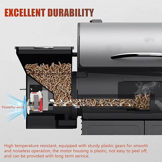2.0 RPM Auger Motor Replacement Parts, Compatible with Traeger, Pit Boss, and Camp Chef, Wood Pellet Grill Smokers, Universal Barbecue Auger Motor Replacement 120V 60Hz 2 Pole