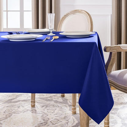Softalker Rectangle Tablecloth, Waterproof Table Cloths Wrinkle Free Fabric Washable Polyester Table Cover for Dining Tables Party Outdoor Camping Parties Buffet - 60 x 102 inch, Royal Blue