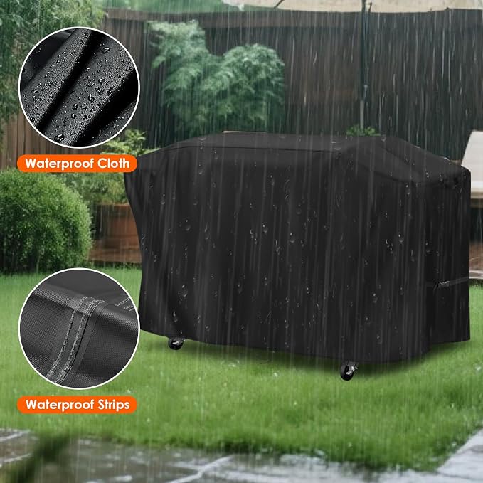 Grill Cover for Gas Griddle, 77inch Outdoor Grill Cover Waterproof for Flat Top BBQ Grills and Smoker Grills-77 L x 33" W x 50" H