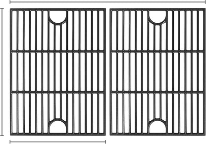 17 Inch Grill Grates for Nexgrill Home Depot 720-0830H 720-0783E 720-0670C, Cast Iron Cooking Grates Replacement Parts for Nexgrill 720-0888N Charbroil 463241113 720-0670D, Master Forge 1010037