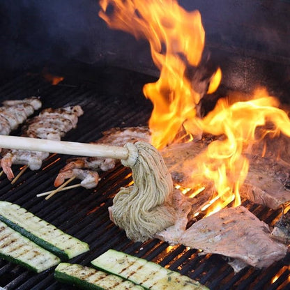 BETTER GRILLIN' BBQ Bastin Mop Basting Barbecue Brush/Mop Easily Applies Marinades, Sauces, Washes Out, 16in Handle, 4pk