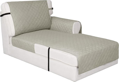 Easy-Going Reversible Couch Cover, Chaise Lounge, Beige/Beige | Machine Washable Slipcover For Dogs, Water Resistant Furniture Mat For Living Room, Non-Slip Sofa Cover, Pet Friendly