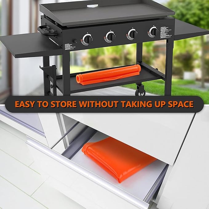 36" Silicone Griddle Mat for Blackstone 36 Inch Grill, Heavy Duty Food Grade Silicone Griddle Cover, Protect Your Grill from Dirt & Rust All Year Round