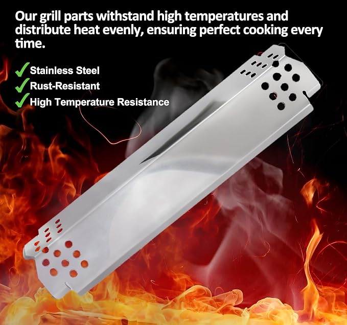 Nexgrill 4 Burner Replacement Parts, Nexgrill 720-0830H Replacement Parts, Nexgrill 720-0864M 720-0925P 720-0830H Replacement Part, Nexgrill 720-0830X Heat Plate Shield & Burner, 4 Pack
