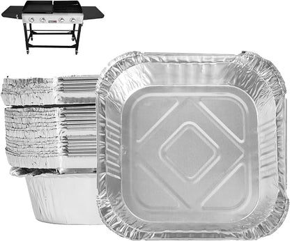 Universal Grease Tray Liner for Royal Gourmet 4/5/6 Burner Propane Gas Grills, Aluminum Drip Pan Liners for Royal 5401T GA5403B GA5403C GA5404G GA5404H GA6402B GA6402C Replacement Drip Pan, 20 Pack