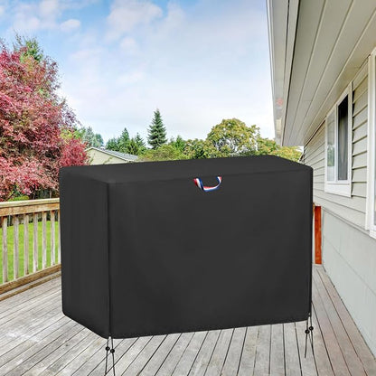 55 In Outdoor Storage Deck Box Cover for Rubber Maid Storage Shed 4.5Ft | 55.5x29x35,Waterproof Dustproof Heavy Duty Oxford Fabric,Small Horizontal Resin Rubber Tool Box Storage Cover with Zipper