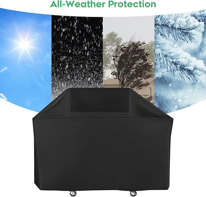 63 Inch Grill Cover fit for Weber Genesis and Genesis II 300 Series with 3 Main Burners, Heavy-Duty 600D Waterproof Fade Resistant Grill Cover, Compared to Weber 7757