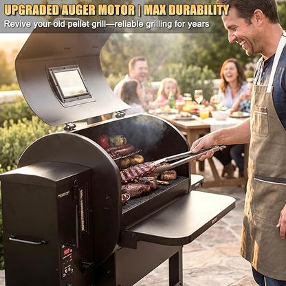 Upgraded 2.0 RPM Auger Motor Replacement Parts for Traeger, Pit Boss Wood Pellet Grills & Camp Chef Smokers, Oklahoma Joe's & Cuisinart WoodCreek Pellet Grill, Barbecue Auger Motor, 120V 60Hz 2 Pole