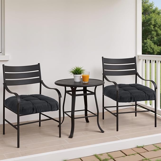 MTMR Outdoor Chair Cushions Set of 2, Patio Furniture Seat Pads, Waterproof | 2Pcs , waterproof cover, PP cotton, u-shaped, no-fading, thick patio seat pads for outdoor wicker furniture in yard, 19x19x4