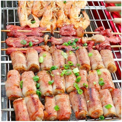 Barbecue Grill Stainless Steel Charcoal Barbecue Shelf, Outdoor Picnic Barbecue, Camping, Terrace Backyard Cooking, Three Colors Available