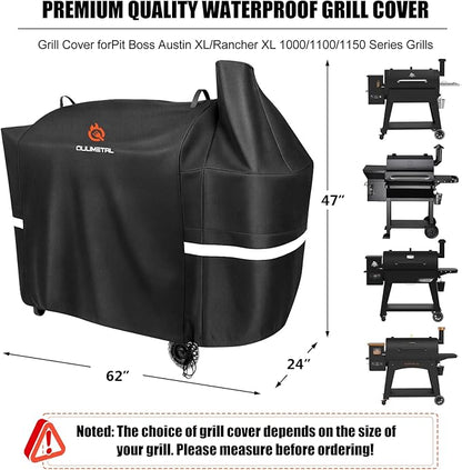 Grill Cover for Pit Boss Austin XL - 600D Heavy Duty Wood Pellet Smoker Cover for Pitboss 1000 Series,Pellet Cover for Pit Boss Austin XL 1000,Rancher XL 1000,1100 Pro,1150,Z Grill 1000