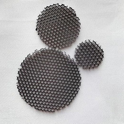Range Black Aluminium Grille LED Light Round Honeycomb Mesh Anti-Glare Anti-Dazzle 23-65mm(23mm)