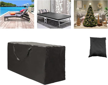 Outdoor Cushion Storage Bag 2 PCS, 48" Extra Large Opening Waterproof Zippered Patio Cushion Storage Bag – L Size