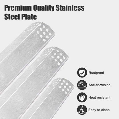 Flame Tamers Compatible with Nexgrill 720-0882A 720-0896 Grills, Heat Plate Shields Replacement for Nexgrill 720-0830H 720-0783E, Grillmaster Grill Master 720-0697, BHG 720-0783H (5-Pack)