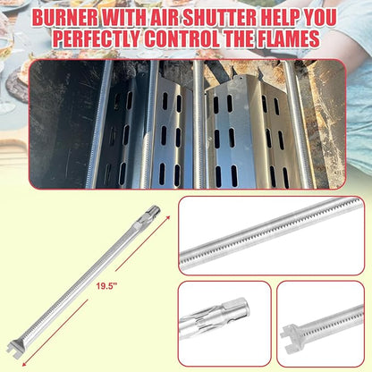Grill Parts Kit for Weber Genesis 300 310 330 Genesis E330 E310 S310 S330 EP330 S320 E320 Grill Parts 17.5" Flavorizer Bars, Genesis 7528 Grates Heat Deflector Grill Parts Kit, 3Pcs 62752 Burner Tube