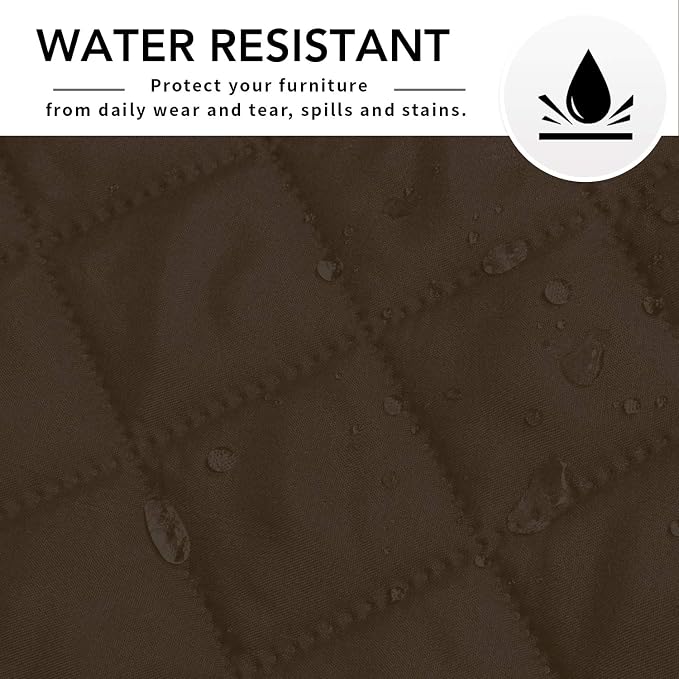 Easy-Going Reversible L-Shape Sectional Couch Cover, Large, Coffee/Coffee | Soft Sofa Slipcover For Dogs, Fits Left/Right Chaise Lounge Protector, Water Resistant Mat For Living Room