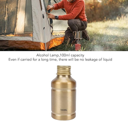 Portable Aluminum Alloy Alcohol Burner Lamp for Outdoor Activities 100ml Capacity