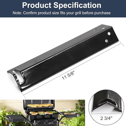 Criditpid Grill Replacement Parts for Expert Grill XG10-101-002-02 3 Burner Gas Grill, Porcelain Steel Heat Plates Tents Shields for 3 Burner Walmart Expert Grill Parts, 3-Pack