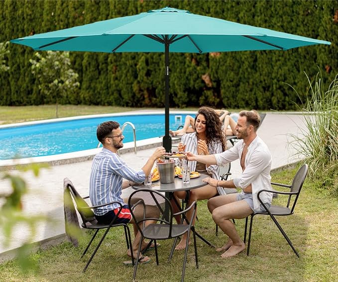 ontheway 11FT Patio Umbrella Enhanced Replacement Canopy Market Table 8 Ribs Umbrella Canopy