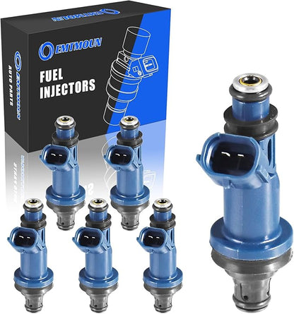 6PCS Fuel Injectors FJ333 for Toyota Avalon Camry Highlander Sienna Solara 3.0L V6 1998-2004 for Lexus ES300 RX300 Replacement 23250-0A010