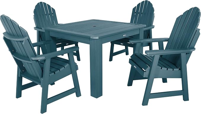 highwood Hamilton 5 Piece Square Dining Set, Nantucket Blue