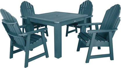highwood Hamilton 5 Piece Square Dining Set, Nantucket Blue