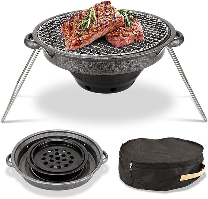 BBQ Grill Outdoor Tabletop Barbecue Grill For Garden Picnics Party Non-Stick Barbecue Stove Furnace Barbecue Stove Cooking Oven Alcohol Grill Charcoal Household Word Mini Oven Pork Skewer
