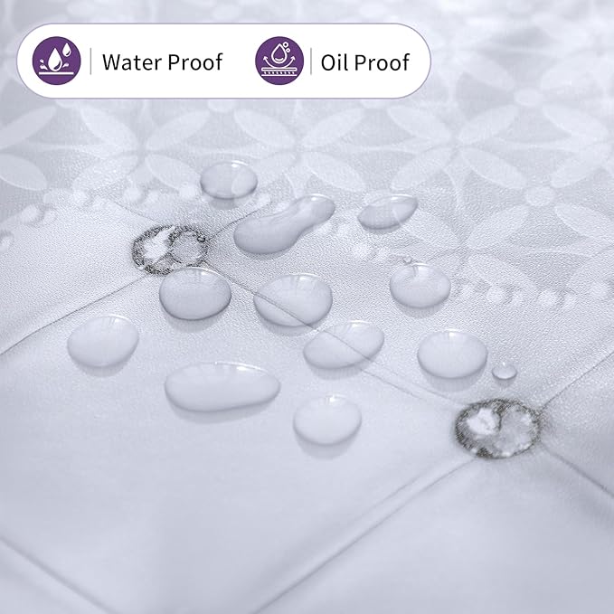 Heavy Duty Waterproof Vinyl Tablecloths for Rectangle Tables, Oil Proof Spill Proof PVC Table Cloth, Wipe Clean PVC Table Cover for for Dining, Camping, Picnic, Outdoor (001,Grey, 55 * 108)