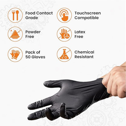 FIRE RIOT Grilling Prep & Serve Trays Set, BBQ Trays for Marinating Raw & Cooked Food with 50 Nitrile Gloves & Meat Smoking Guide, Dishwasher Safe