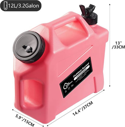 COOZMENT 3.2 Gallon/5 Gallon Water Containers with Spigot, BPA Free Water Jug, Military Green Water Tank, Multifunction Water Storage Containers for Camping Outdoor Hiking,Emergency Storage