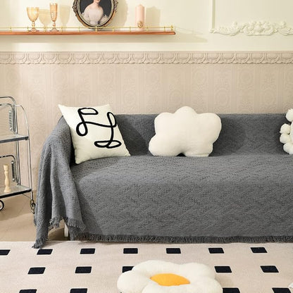 AIVIA Couch Cover Sheet Blanket, Oversized Couch Covers for 3-4 Cushion High Backed Backrest Sofa, Extra Large Furniture Decoration Covers Sofa Slipcovers, L Shape U-Shaped Sectional Protector