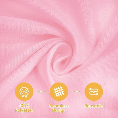 BRILLMAX 6 Pack Pink Tablecloths 60x102 Inch for 6ft Rectangle Tables | 150 GSM Polyester Fabric, 15" Standard Drop, Water, Stain & Wrinkle Resistant Cloth Cover for Wedding Reception Banquet Party