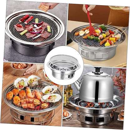 BESPORTBLE Portable Korean Charcoal Grill for Outdoor BBQ Stainless Steel Mini Grilling Stove Easy Setup for Camping and Picnics