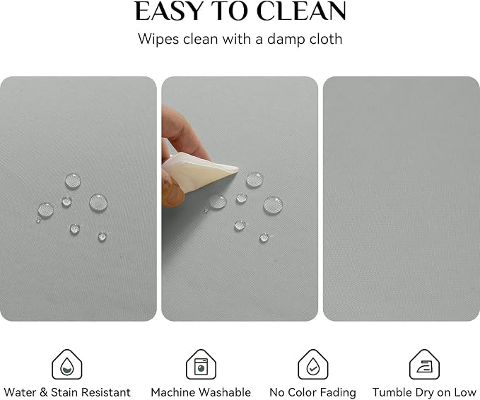 Softalker Rectangle Tablecloth, Waterproof Table Cloths Wrinkle Free Fabric Washable Polyester Table Cover for Dining Tables Party Outdoor Camping Parties Buffet - 60 x 120 inch, Light Grey