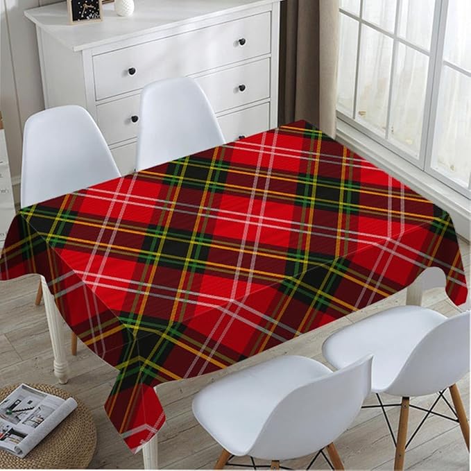 TKS MITLAN Colorful Plaid Line Tablecloth Decor Scottish Classic Checked Fashion Simple Stripe Design Table Cloth Dining Room Kitchen Table Cover 60" X 84" Oblong/Rectangle