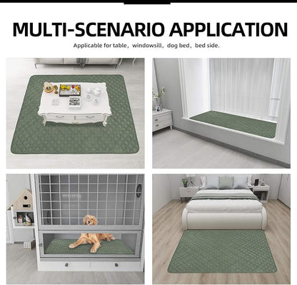 Easy-Going Sectional Couch Covers for Dogs L Shape Sofa Cover Reversible Sofa Slipcover Chaise Lounge Cover Furniture Protector Cover for Pets Dog Cat (42 x 68 inches, Greyish Green/Greyish Green) | Greyish Green, Soft Sofa Slipcover For Dogs, Fits Lef...