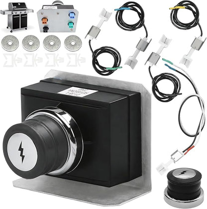 1836-13 7629 7628 Genesis Igniter Kit for Weber Genesis Grill Parts Genesis 300 SER E330 S320 E310 S310 S330 w/ Front Control, 4-Outlet Ignitor Module Replacement for Weber Starter 88826 66836 Button