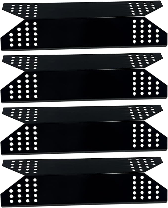 Parts DP127 (4-pack) Porcelain Steel Heat Shield/Heat Plates 15 1/4'' x 4 3/4'' Replacement for Sams 720-0691A, Sams 730-0691A, 720-0778A, 720-0778C Gas Grill Models
