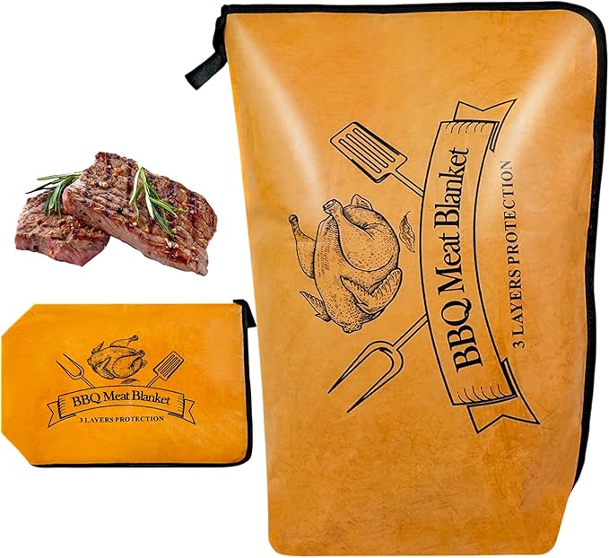 BBQ Blanket for Resting Meat - Insulated Blanket Bag for Large Briskets, Turkeys, Pork - Reusable Grilling Accessory & Birthday Gifts for Men, Dad, Grill Masters (21 inch)